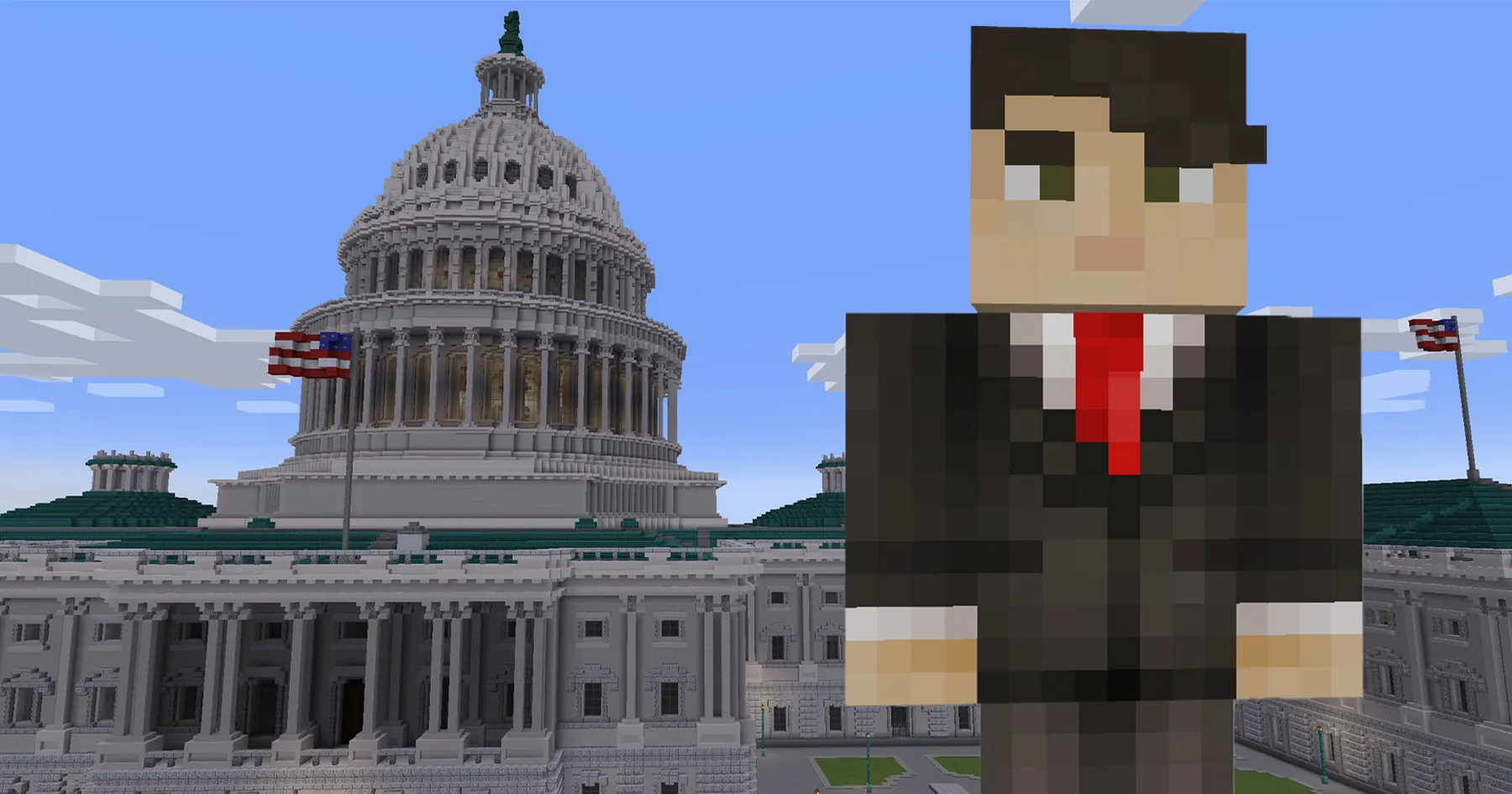 Den amerikanske kongressen og senatet i Minecraft