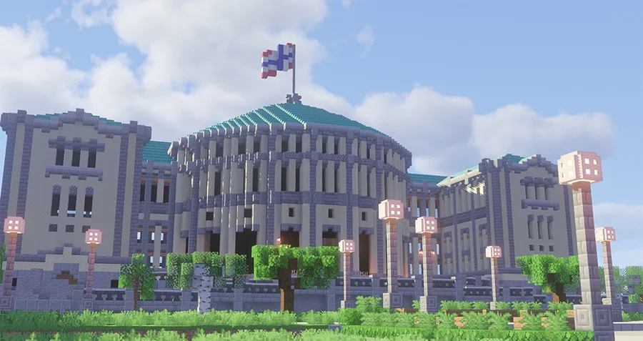 stortinget i Minecraft