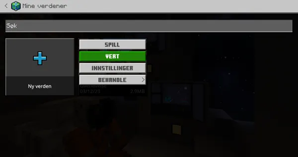 Meny mine verdner Minecraft Education